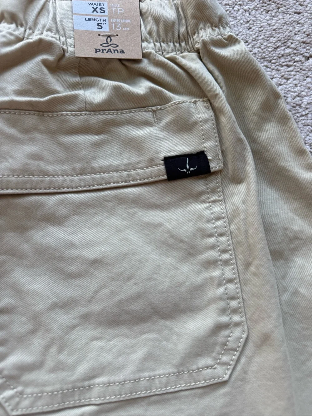 NWT prAna Originals Mojave Stretch Shorts XS - Khaki 5